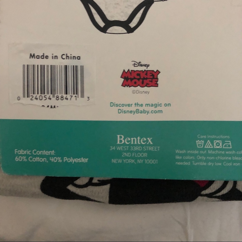 Disney Mickey Mouse Onesie 12 mo NEW set of 2 - Picture 3 of 5